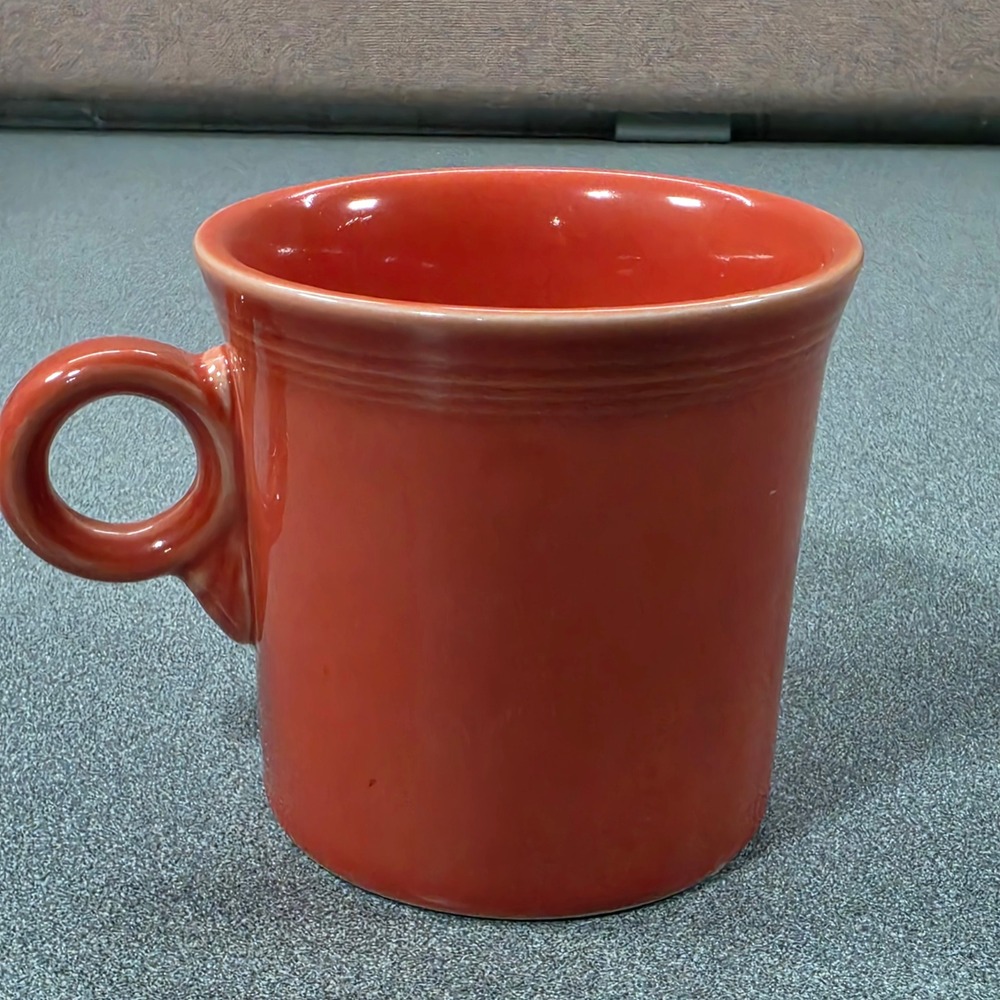 Fiesta Coffee Mug Persimmon Red Excellent Ring Handle HLC USA